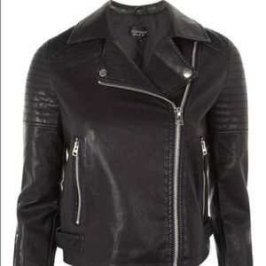 Topshop Vegan Leather Jacket Size 2